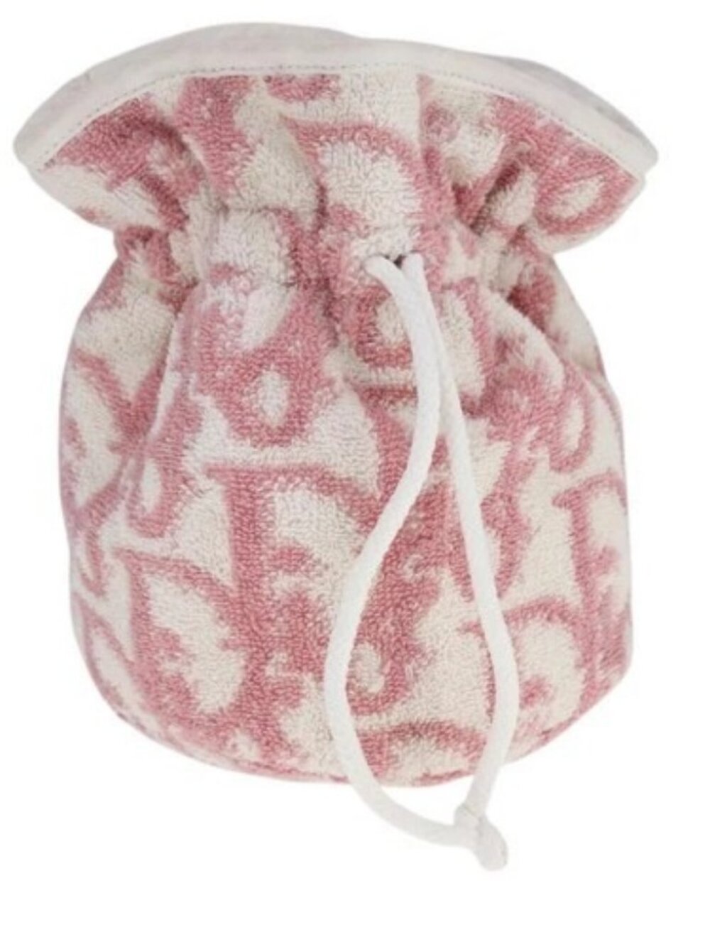 Christian Dior Purse Pouch Pile Pink White Auth - Picture 1 of 16